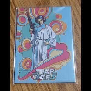2023 Card.Fun Star Wars Groovy Princess Leia Premium Trading Card #SW01-017 holo